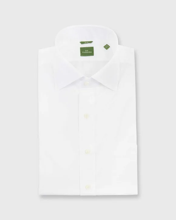 Slim-Fit Spread Collar Dress Shirt