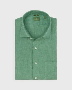Slim-Fit Spread Collar Sport Shirt