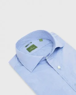 Slim-Fit Spread Collar Sport Shirt
