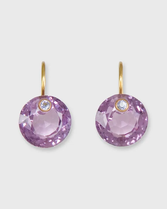 Small Round Gem Earrings