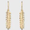 Small Wheat Charm Earrings