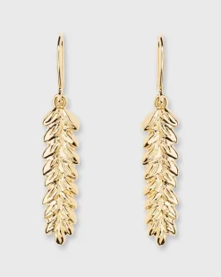 Small Wheat Charm Earrings