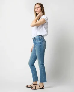 The Mid Rise Dazzler Ankle Fray Jean