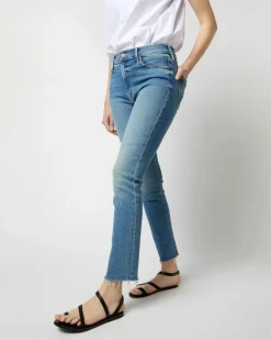 The Mid Rise Dazzler Ankle Fray Jean