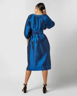 Trapunto Blouson Dress