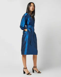 Trapunto Blouson Dress