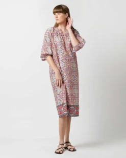 Trapunto Blouson Dress