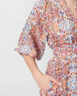 Trapunto Blouson Dress
