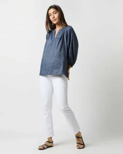 Trapunto Blouson Top