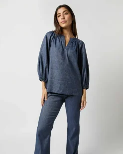 Trapunto Blouson Top
