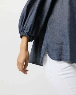Trapunto Blouson Top