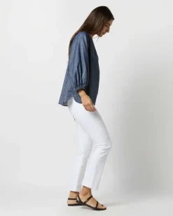 Trapunto Blouson Top
