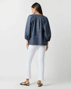 Trapunto Blouson Top