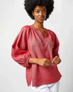 Trapunto Blouson Top