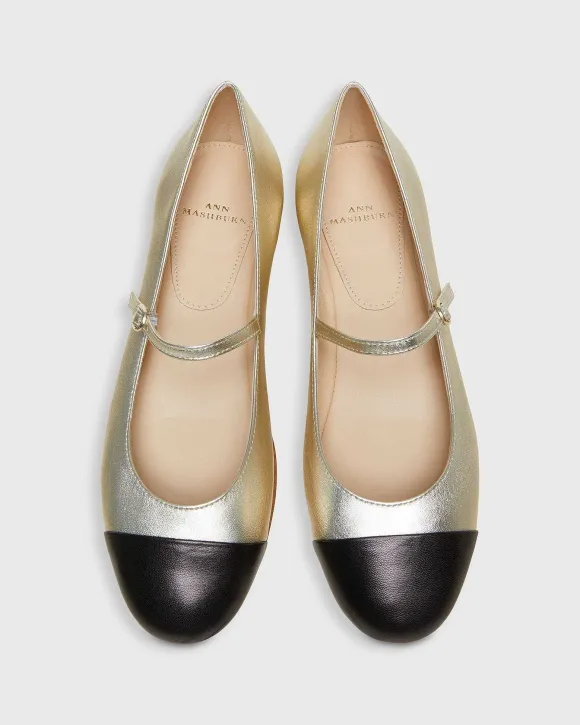 Two-Tone Mary Jane Ballet Flat