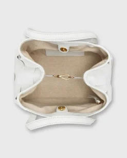 Wide Woven Satchel Bag