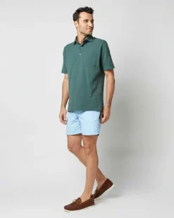 Zip-Front Mid-Length Swim Short