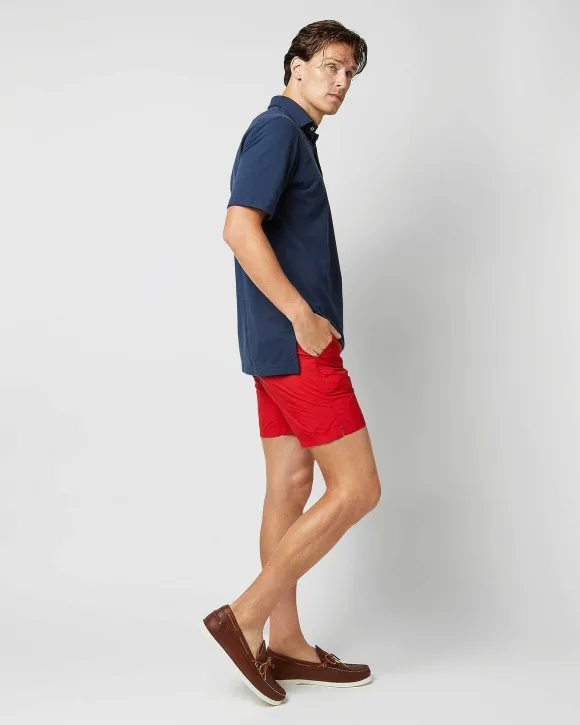 Zip-Front Mid-Length Swim Short